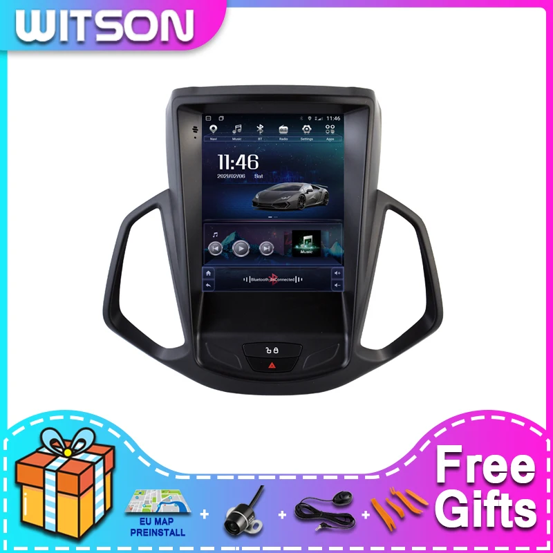 WITSON TESLA вертикальный экран Android 11 автомобильный DVD-плеер для 2013-2019 FORD ECOSPORT 4G RAM 64 ROM