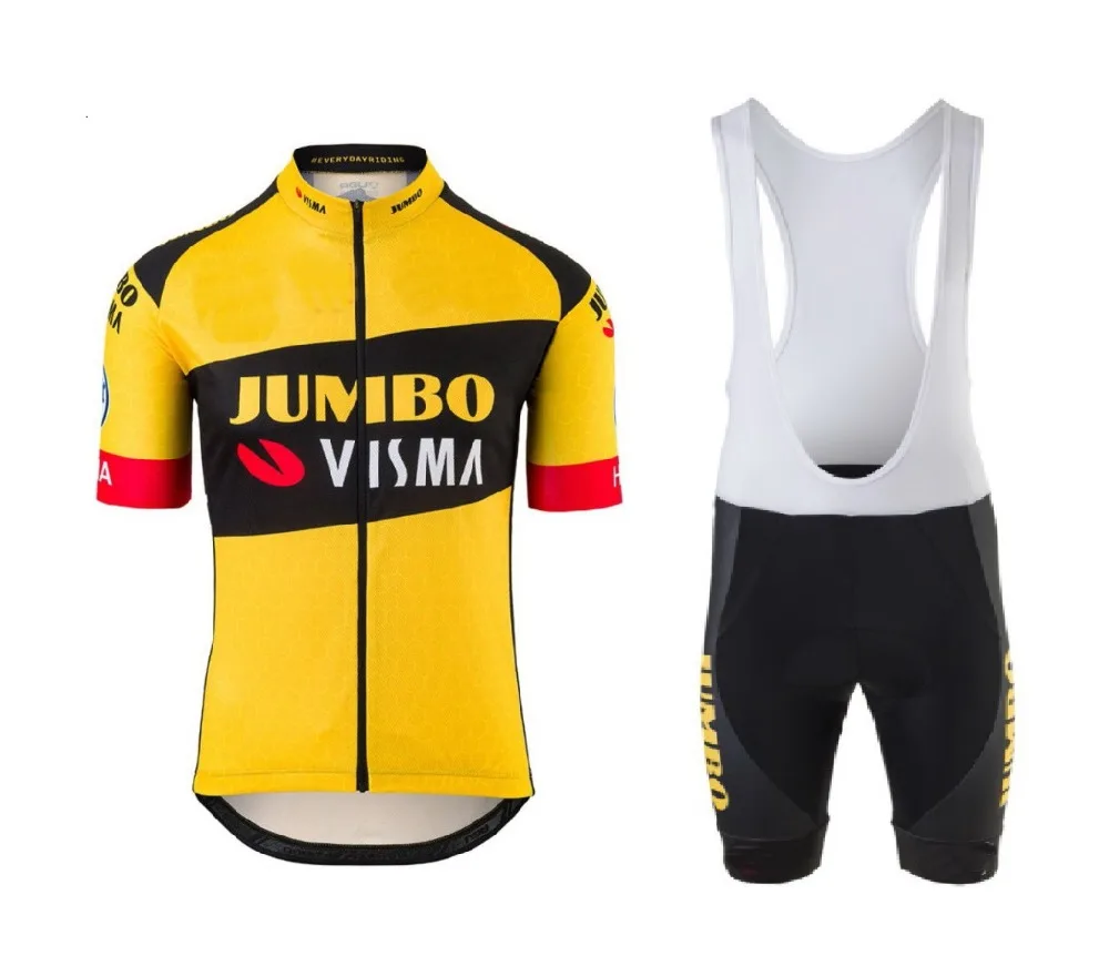 Jumbo Visma Pro Team Мужская велосипедная майка с коротким рукавом, велосипедная одежда с шортами, Ropa Ciclismo