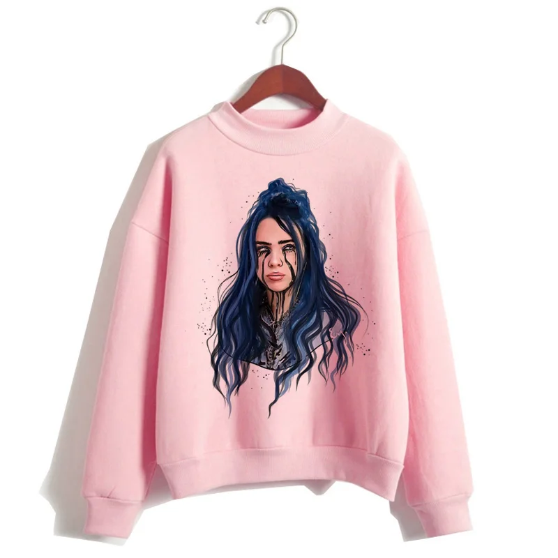 5548 Billie Eilish, худи, женская одежда, толстовка, Корейская, 90 s, с капюшоном, Harajuku, с принтом, толстовки, уличная, топ, повседневная, ulzzang, капюшон - Цвет: 5548