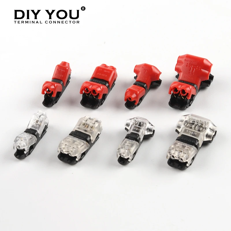 

I/T Type Without stripping Quick Splice Wire Connector Scotch Lock Crimp Terminals For 22-18AWG LED Strip Car Audio Connectors