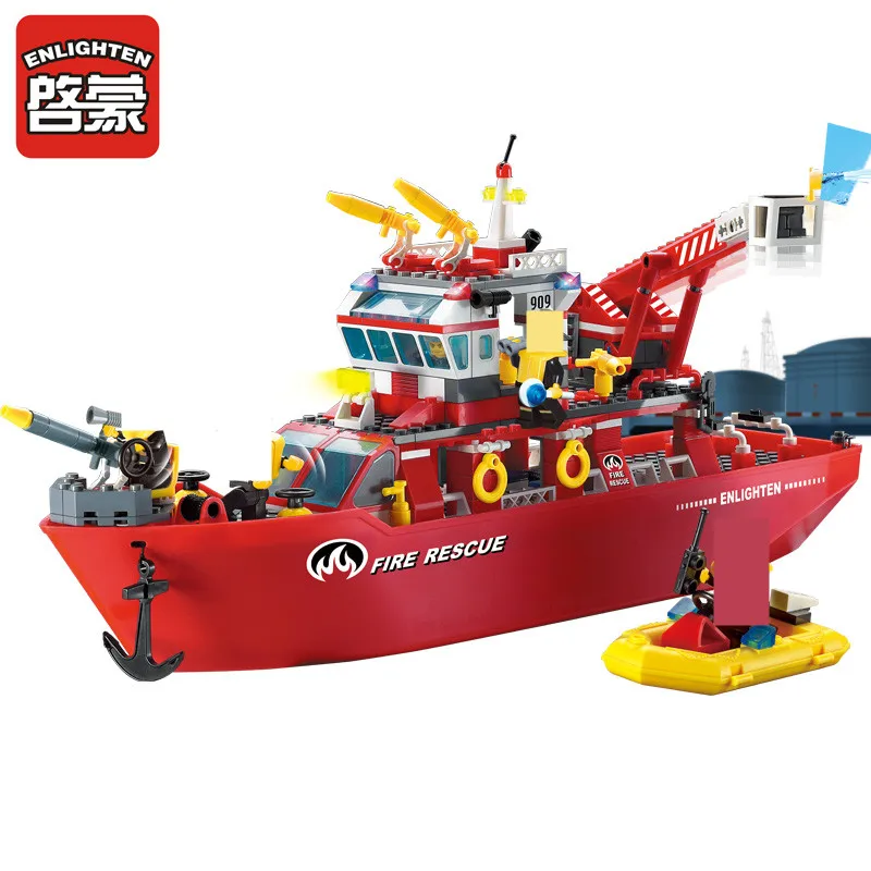 Просветите 361 шт. городской полиции пожарно спасательная лодка кран корабль