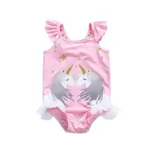 Cheap Children's Sunscreen Baby Unicorn Swimwear One-piece Swimsuit Hat Unicorn Cartoon Pattern Cheap Children's Sunscreen Baby Unicorn Swimwear One-piece Swimsuit Hat Unicorn Cartoon Pattern