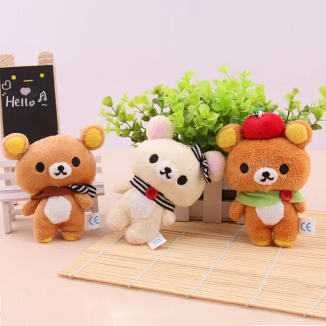 1Pcs Kawaii Standing Lovely Animal Bear Plush Stuffed Toy Soft Figure Doll Key Chain Design Pendant Charm Plushie Toy Baby Toy 2