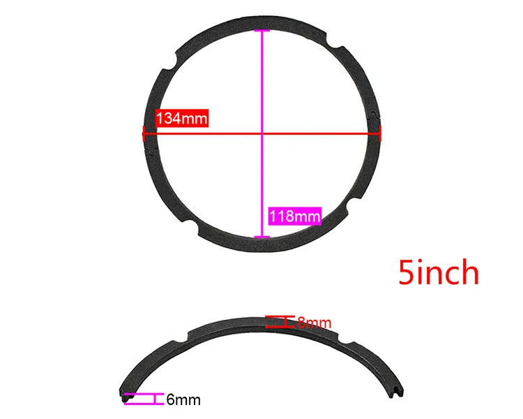 Speaker Repair Parts GHXAMP Speaker Crimping Bead Surround Side Repair Parts EVA for 6.5 Inch 8 Inch 10 inch 12 inch Speaker Special Crimp 2Sets/8pcs