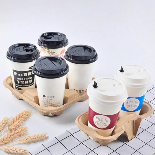 Reusable takeaway cup tray – coffee cup carrier holder made by