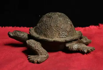 

wedding decoration Old Chinese Pure Bronze Longevity Turtle Tortoise Incense Burner Censer Statue