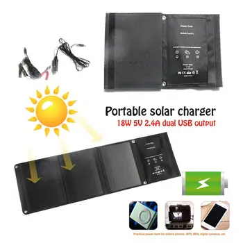 

Durable 5V 18W New Energy Tool Solar Power Bank Solar Charger Emergency Supply Waterproof Solar Panel Travel Outdoors Outdoor