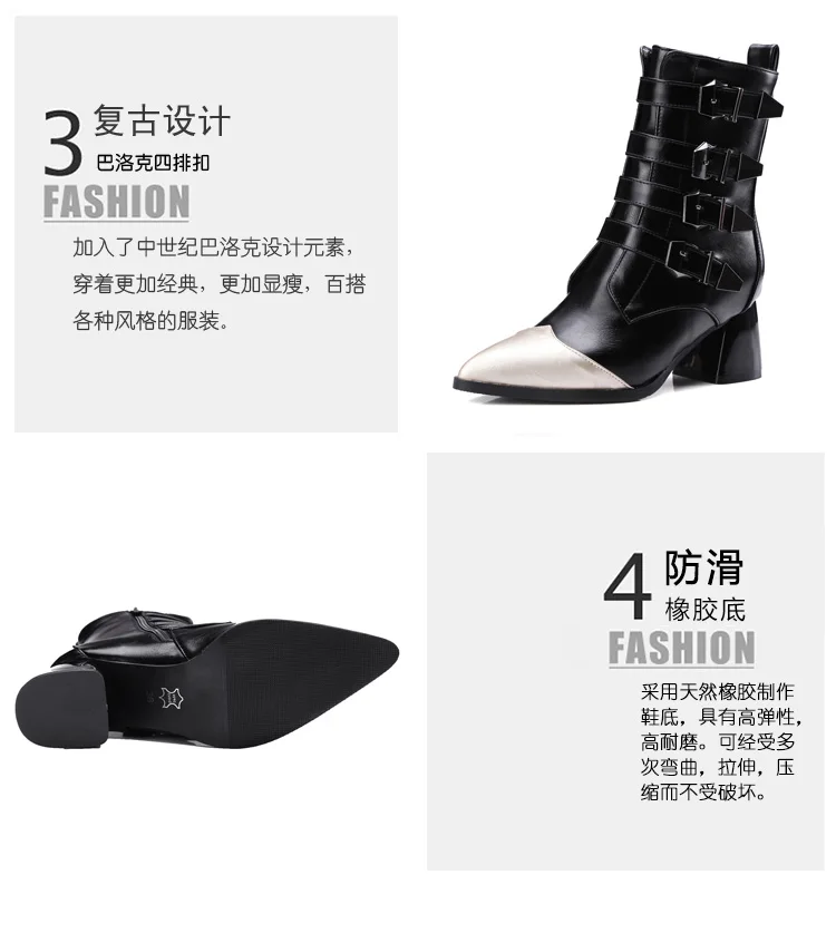 Botas mujer invierno; коллекция года; женские ботинки с острым носком; zapatos de mujer; черные ботинки «Челси» на подковом каблуке; женская обувь с ремешком и пряжкой; ayakkabi