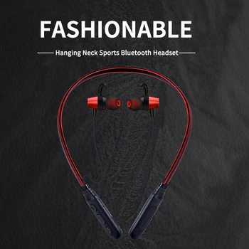 

Wireless Bluetooth StereoHeadphones Waterproof Running Sports Bass Earbuds Neck Wear Earbuds with Mic hands-free Noise Canceling