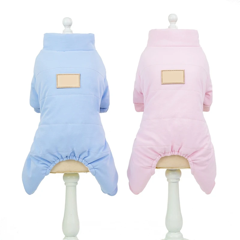 Pet осенне-зимняя теплая одежда с подкладкой из хлопка для девочек, пальто для девочек; 4 шт. в брюки с широкими штанинами, костюм для малых и средних собак Пальто с пуговицами