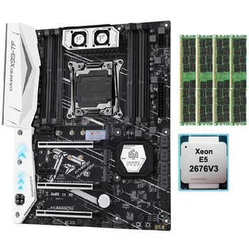 

HUANANZHI X99 Motherboard with Dual M.2 NVME Slot Support Both DDR3 and DDR4 LGA2011-3 and LGA 2011 Xeon E5 2676 V3 64GB(1