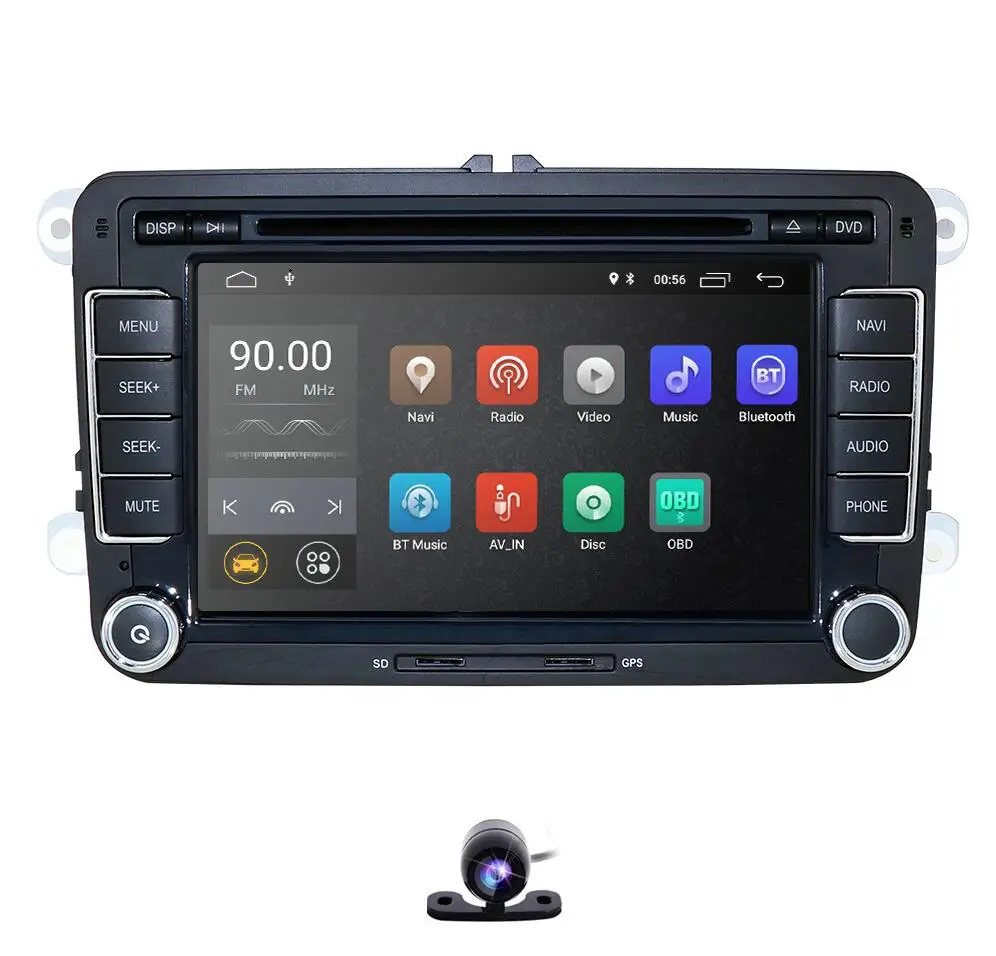 camera3 " Android 9,0 ips DSP автомобильный DVD Радио Стерео gps Мультимедиа для Volkswagen VW Passat B6 Golf Tiguan автомобильный навигатор USB Bluetooth - Цвет: camera3