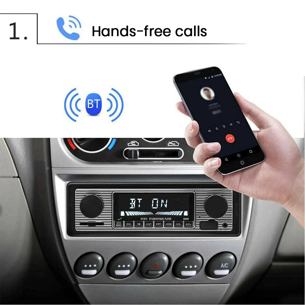 Автомагнитола Поддержка карты MP3 Bluetooth аксессуары ретро смарт-плеер Авто простое управление FM ЖК-дисплей стерео электронный