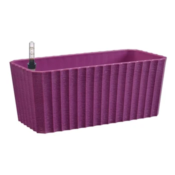 

Self-watering Flower Pots with Water Level Indicator Rectangular Purple