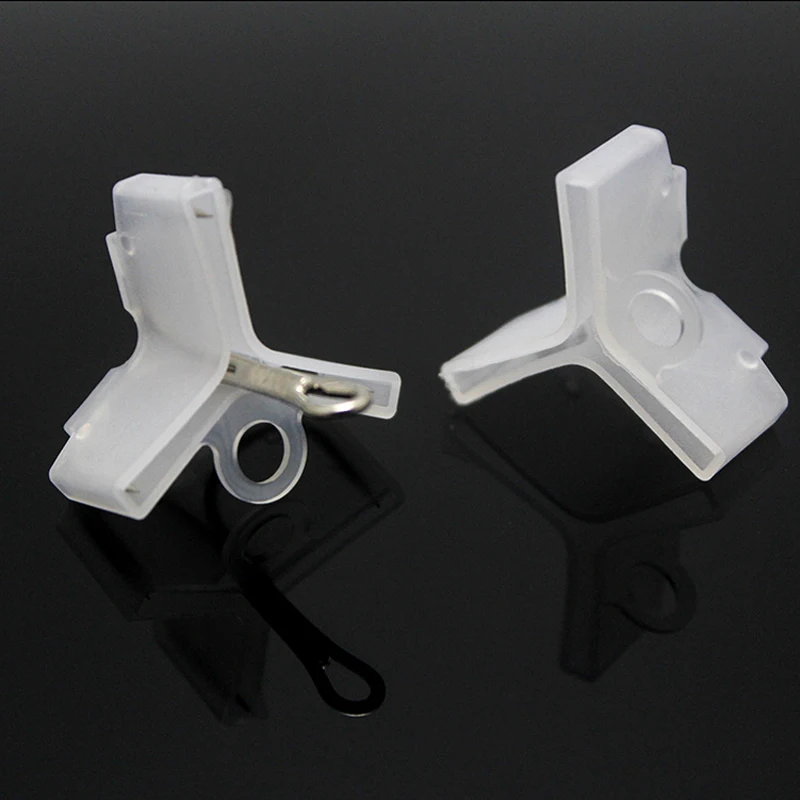 

Wokotip 40pcs/Set Durable Fishing Treble Hooks Covers White Plastic Case Bonnets Caps Safety Protector