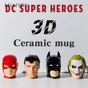 

DC Marvel Justice League Surrounding Creative Statue Art Ceramic Coffee Cup Water Cup Mug Gift Cup Milk Cup