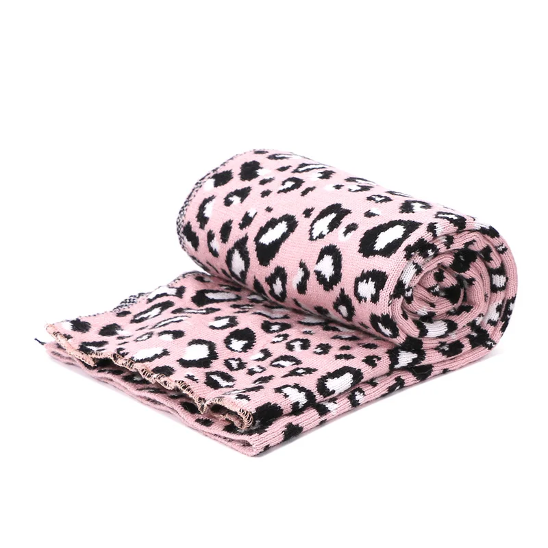 Leopard Printed Beanie Hats Scarf Set With Real Fox Pompon For Women Winter Warm Thick Knitted Caps Fashion Lady Beanies 2 Piece - Color: G1