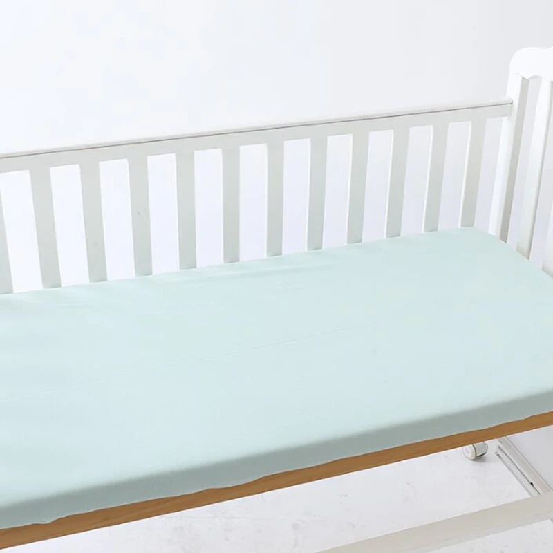 YME005B-120X65cm Хлопковая простыня для детской кроватки, матрас, защитный коврик, детская простыня, мягкая простыня для новорожденных, простыня для кроватки, в полоску, YME005 - Цвет: YME005B-120X65cm