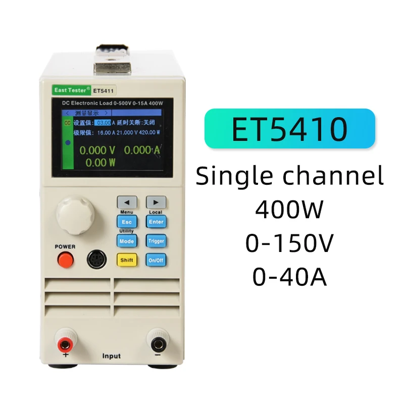 

ET5410 USB Resistor dc Professional ElectronicLoad With Switch Adjustable 400W 150V 40A Electronic Loads Battery Tester Load