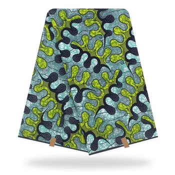 

High class with white java print African real wax fabric for garments SWV561 (6yards/pc)