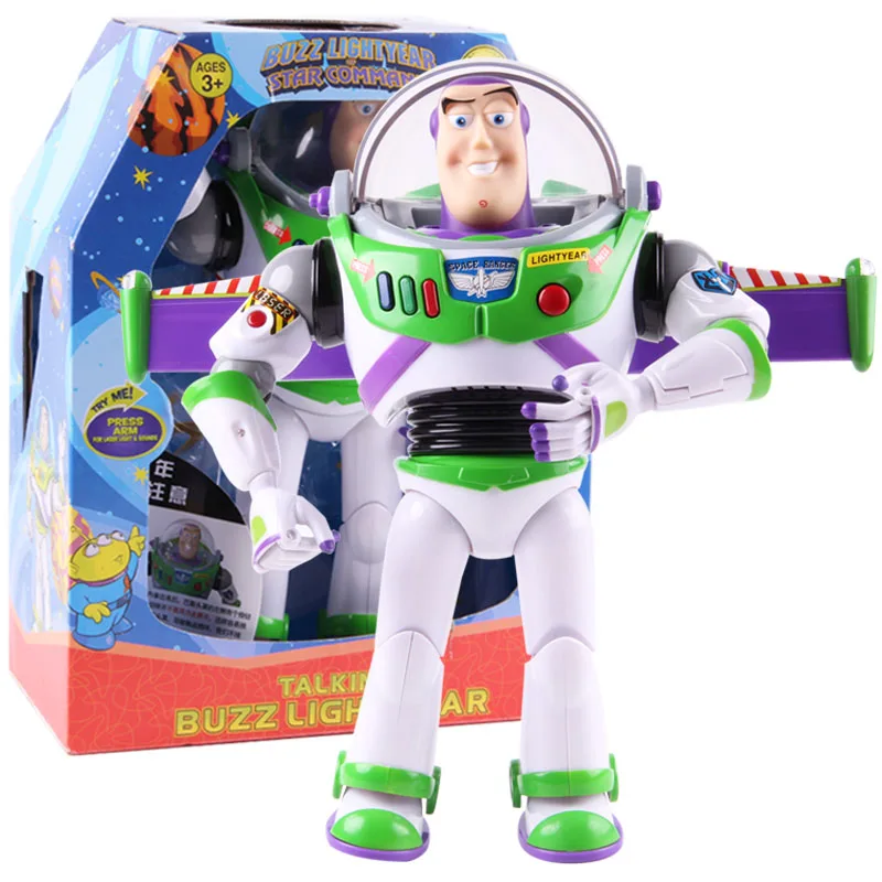 

Anime Toy Story Talking Buzz Lightyear Star Command PVC Buzz Lightyear Action Figure Collection Model Toy With Light