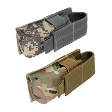 2 шт. камуфляж MOLLE открытый Топ один Mag Сумка Журнал кобура чехол с зажимом для ремня