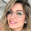 2022Square Women reading Glasses Frame Crystal Multi-section Brand Design Optical Computer oculos Glasses gafas de lectura mujer ► Photo 2/6