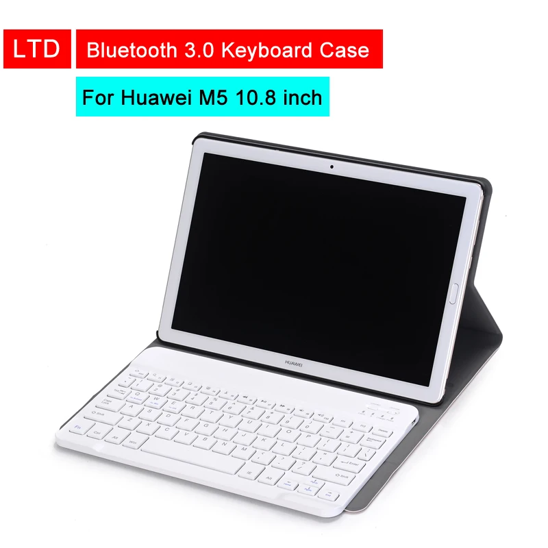 

Bluetooth 3.0 Tablet Keyboard Case For Huawei Mediapad M5 10.8 inch Flip Leather Tablet Protective Cover With Bluetooth Keyboard