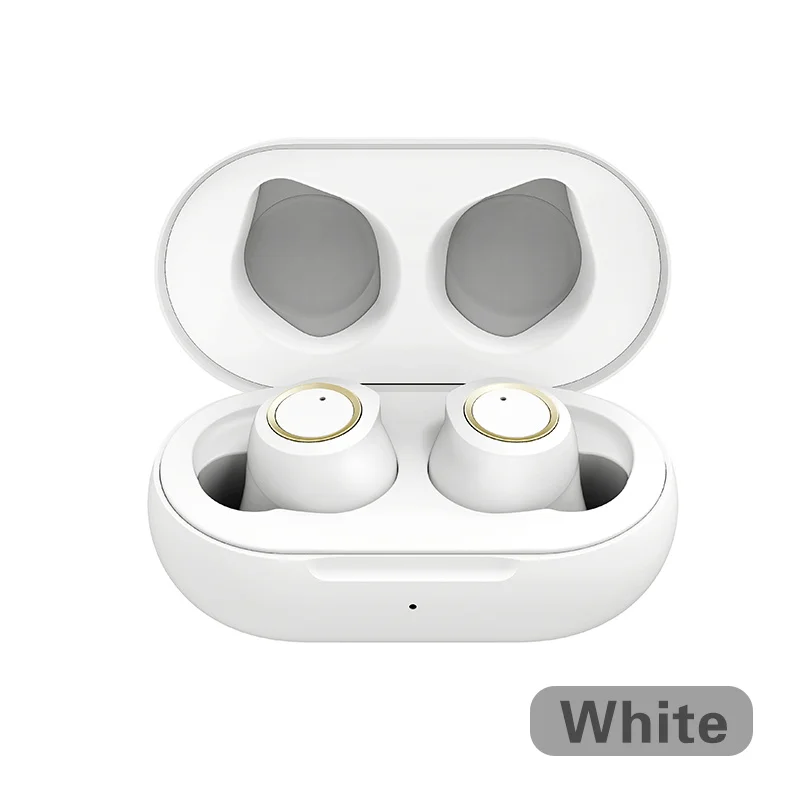 TWS беспроводные наушники Bluetooth 5,0 наушники настоящие беспроводные наушники мини-гарнитура с зарядным устройством для iPhone X samsung - Цвет: Белый