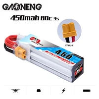 Gaoneng Gnb 11.1V 450Mah 3S 80C/160C Lipo Batterij XT30U-F Plug Voor Iflight Cinebee Indoor Cine whoop Betafpv Drone Rc 2/4Pcs