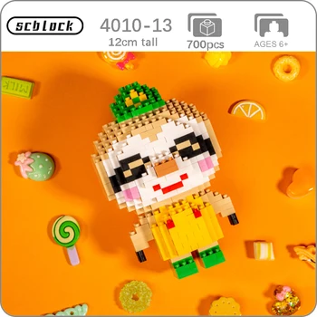 

SC 4010-13 Game Animal Crossing Sloth Leif 3D Model 700pcs DIY Mini Diamond Blocks Bricks Building Toy for Children no Box