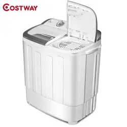 COSTWAY 8 lbs компактная мини-парная сушилка для ванной стиральная машина отдельный таймер настройки управления полуавтоматическая стиральная