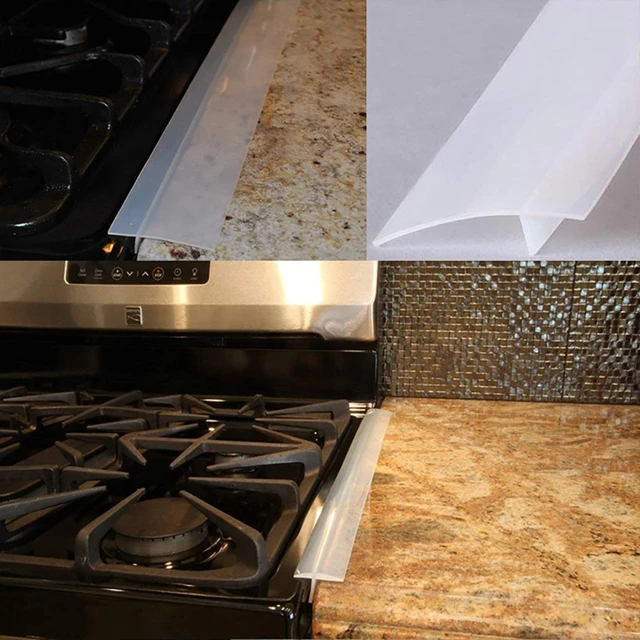 Kitchen Silicone Stove Gap Covers Heat Resistant Oven Gap Filler Seals Gaps  Between Stovetop and Counter Easy to Clean