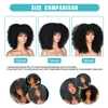 16''Short Hair Afro Kinky Curly Wig With Bangs For Black Women Cosplay Lolita Synthetic Natural Glueless Brown Mixed Blonde Wigs 5