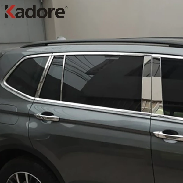 Для Volkswagen Tiguan 2017 2018 2019 нержавеющая сталь автомобильная дверь окно рамка