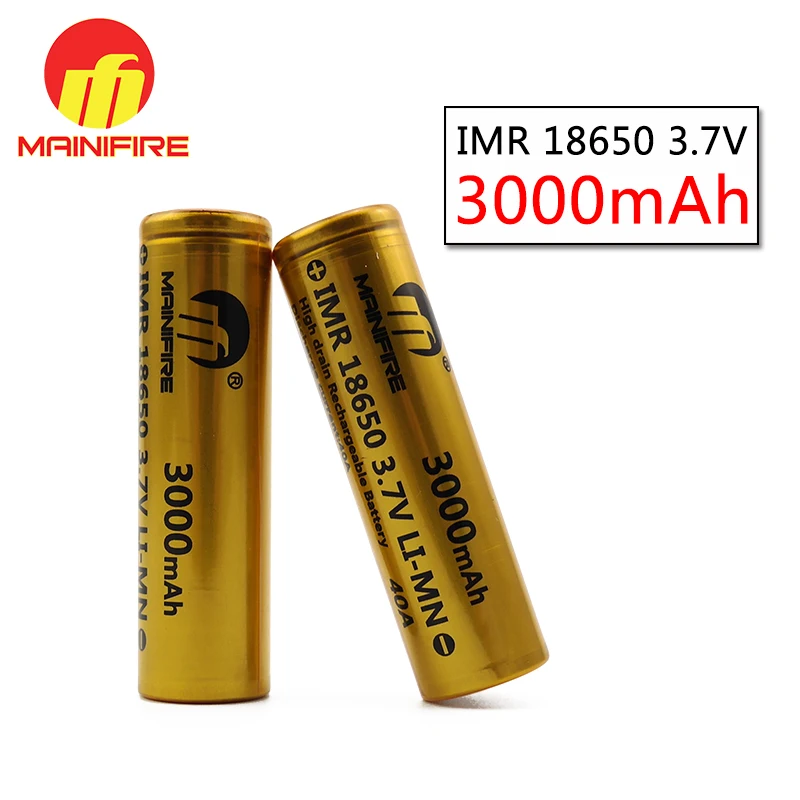 Аккумулятор Mainifire 18650 3000 мАч 3 7 В 40a 1 шт. новая версия|battery 3.7v|battery abattery 3.7v 3000mah |