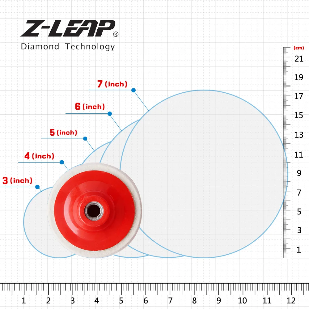 Z LEAP 1 ШТ. 4 дюймовые Шерстяные Войлочные Полировочные Колодки Автомобиля