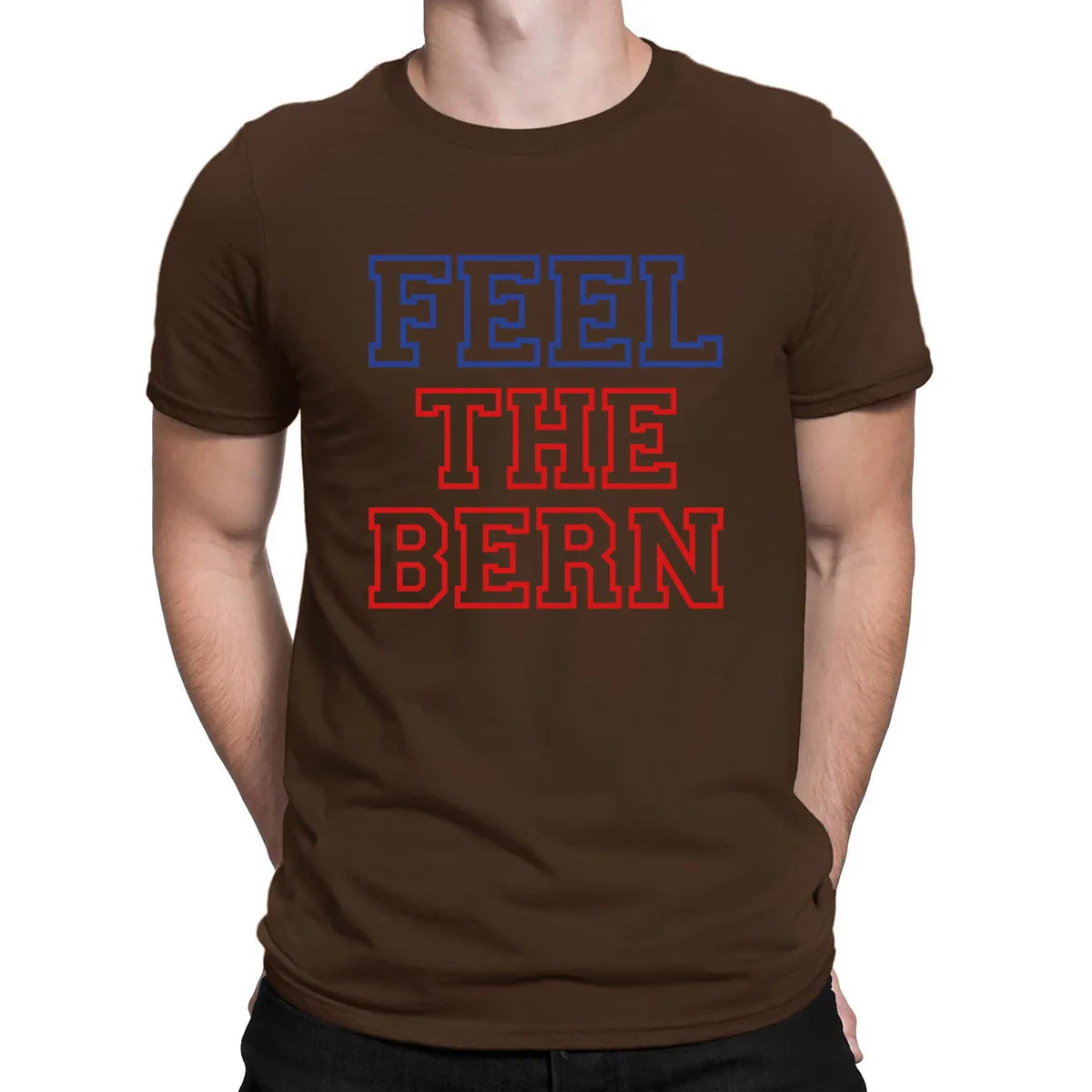Feel The Bern футболки с принтом Новинка Круглый вырез футболка для мужчин новейшие мужские Awesome Anlarach Crazy