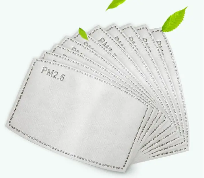 

50 pieces / batch PM 2.5 N95 Mask Filter Anti Haze 5 Layers n95 Mask Activated Carbon Filter Replaceable for Adults Child Mouth
