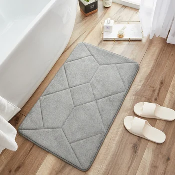 

Bedroom Shower Non Slip Soft Kitchen Bath Mat Modern Machine Washable Extra Absorbent Floor Area Rug Memory Foam Toilet