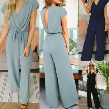 

2019 Fashion Women Playsuit Evening Party Cocktail Lady Jumpsuit Romper Long Overall Pants