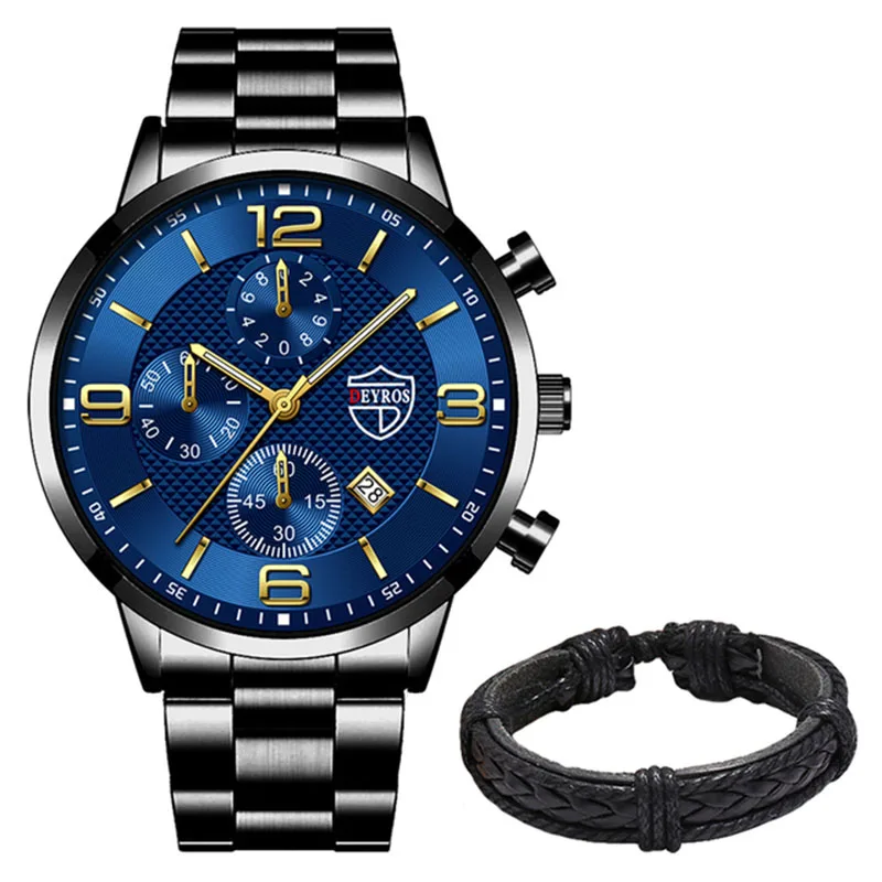 Fashion Men's Sports Watches Stainless Steel Analog Quartz Wristwatch Male Business Luminous Clock Luxury Casual Silver Bracelet 
