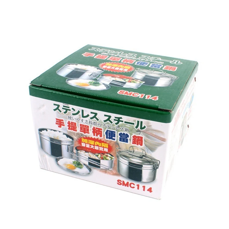 Открытый набор посуды для кемпинга из нержавеющей стали складной термос ...