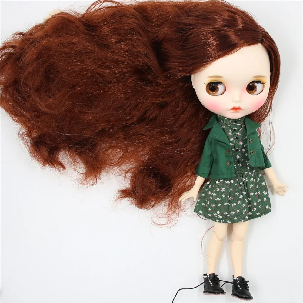 Neo Blythe Doll with Ginger Hair, White Skin, Matte Cute Face & Custom Jointed Body 1