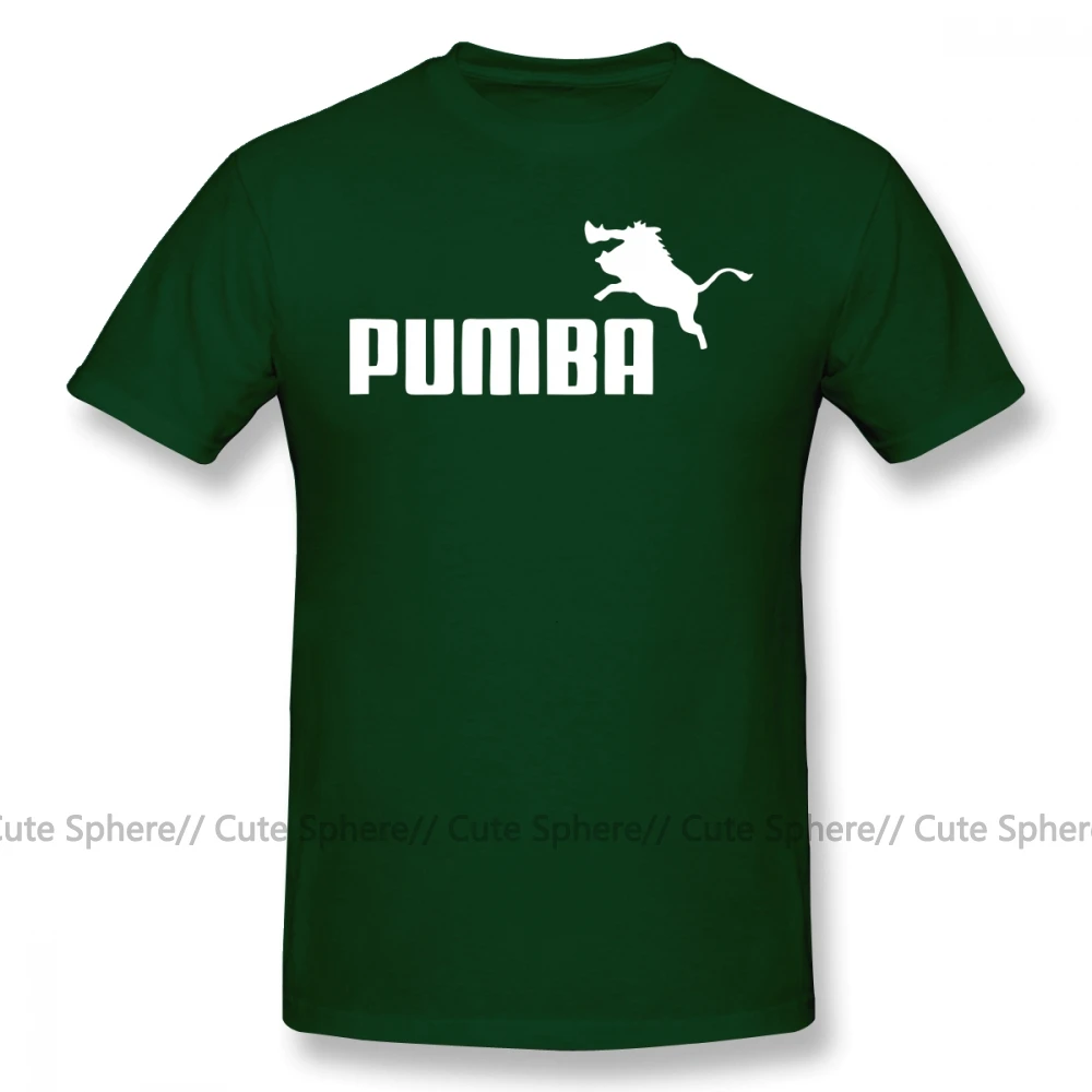 Футболка Pumba, футболка с логотипом Pumba, футболка с принтом, 100 хлопок, модная забавная Мужская ХХХ футболка с коротким рукавом - Цвет: Dark Green