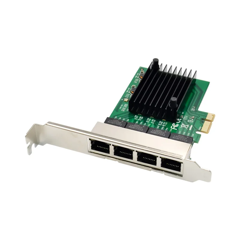 

PCIe 1x to 4 Port RJ45 Gigabit Lan Server Ethernet Network Card 10/100/1000Mbps Chipset Nics RTL8111F