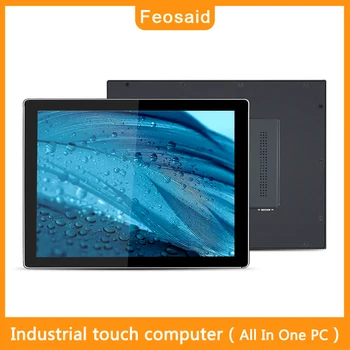 

Feosaid 12 inch industrial computer with display Wall-mounted bracket mounting CNC terminal 12“ mini PC 4GRAM 32G SDD win7 win10