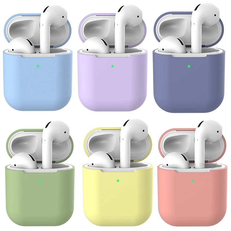 Для AirPods 2 Чехол, защитный силиконовый чехол, противоударный чехол для Apple AirPods, беспроводная коробка для зарядки наушников, сумки
