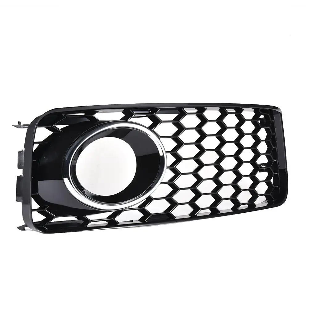 New Fog Lampshade Left/Right Fog Light Cover Honeycomb Hex Grille ABS Car Accessories For Audi A5 S-Line/S5 B8 RS5 08-12