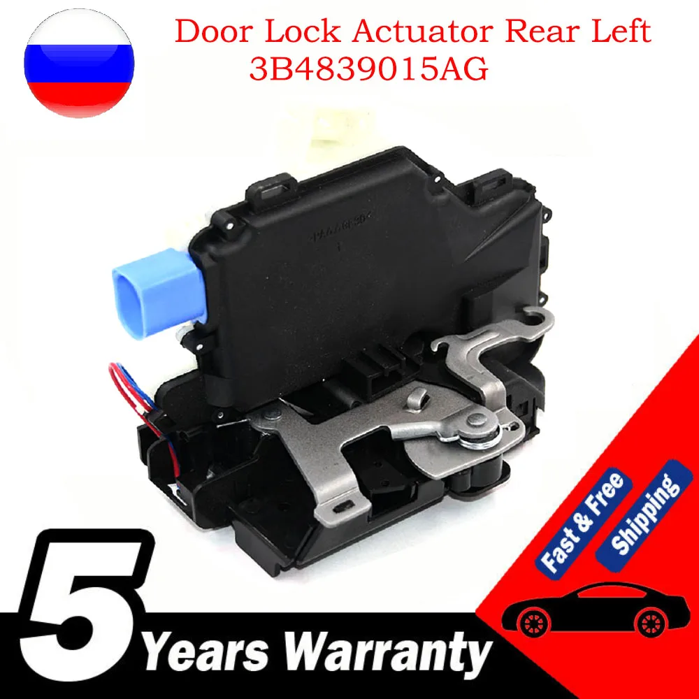 Rear Left Side Door Lock Actuator Central Mechanism 3b4839015ag For Vw ...